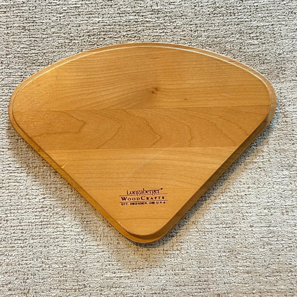 Longaberger WoodCrafts Fan Shaped Basket Lid Wood‎ Dresden OH USA 8.25x6.5